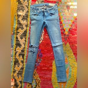 rag & bone | Cate mid rise distressed skinny ankle in Monterossa | s24